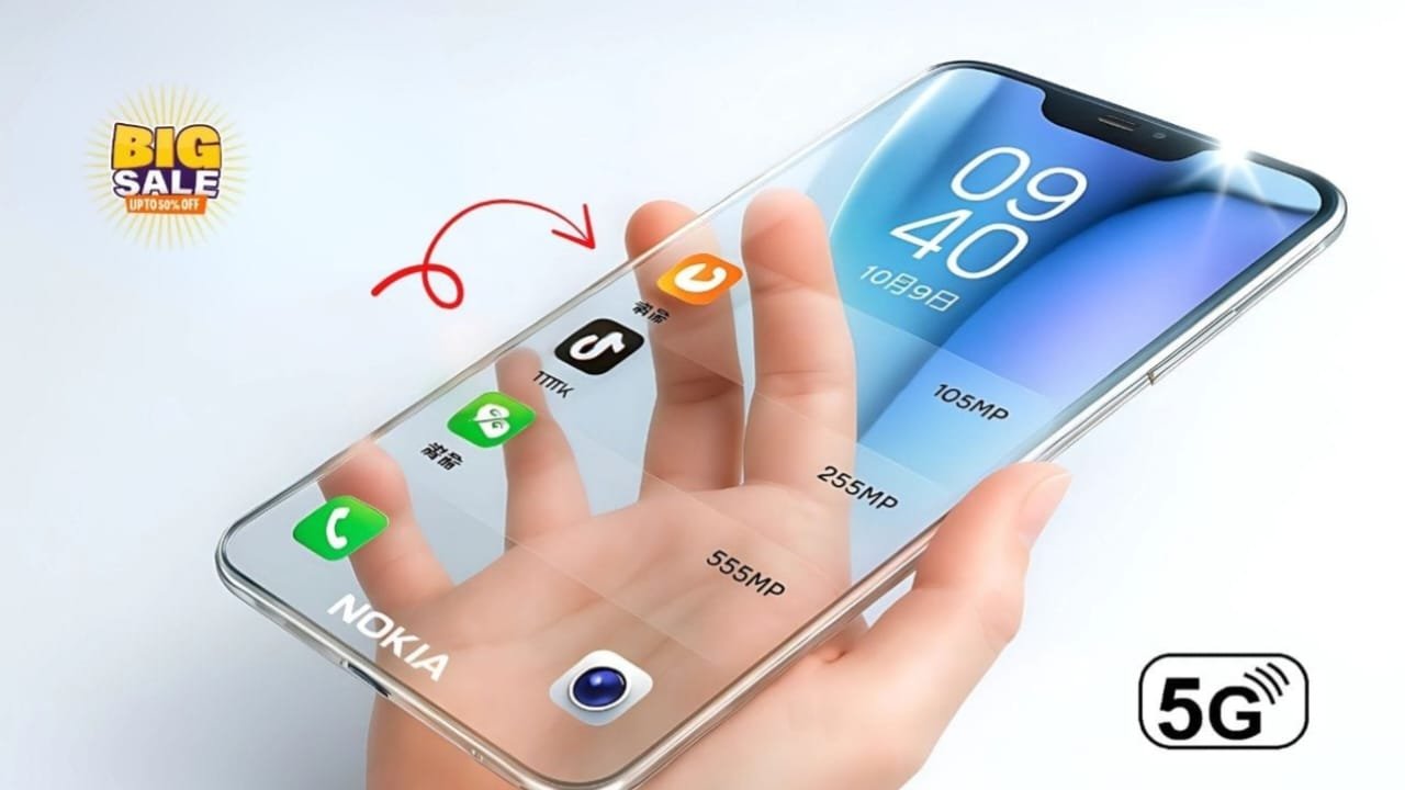 Nokia Transparent 5G – Innovative Transparent Design, 8000mAh Battery & 6.5 AMOLED Display, 550MP Camera Under ₹9,999!